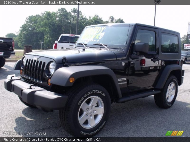 Black / Dark Khaki/Medium Khaki 2010 Jeep Wrangler Sport 4x4