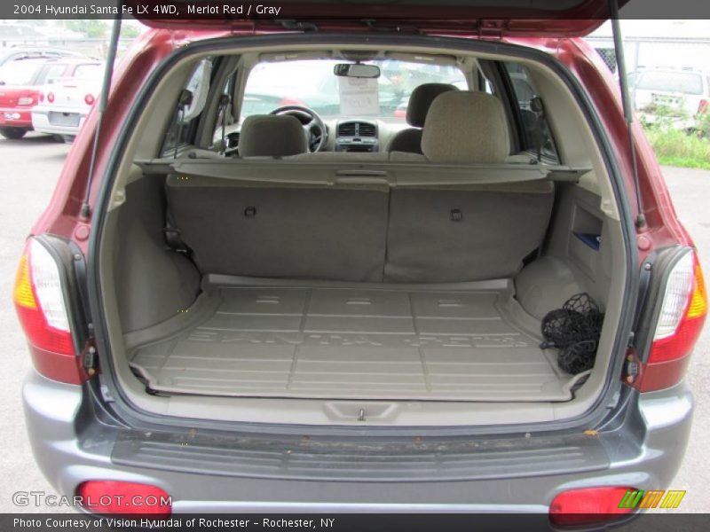 Merlot Red / Gray 2004 Hyundai Santa Fe LX 4WD