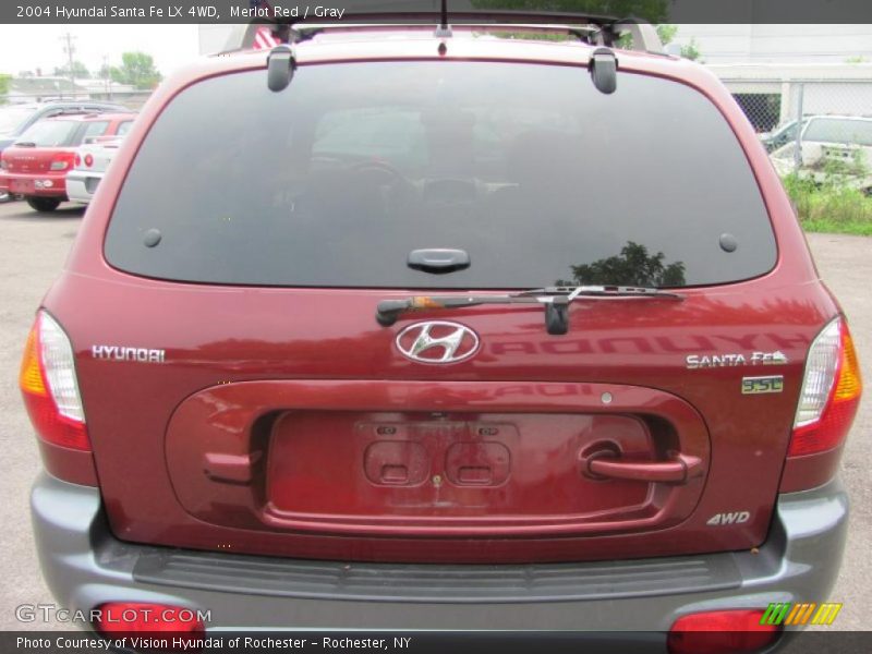 Merlot Red / Gray 2004 Hyundai Santa Fe LX 4WD