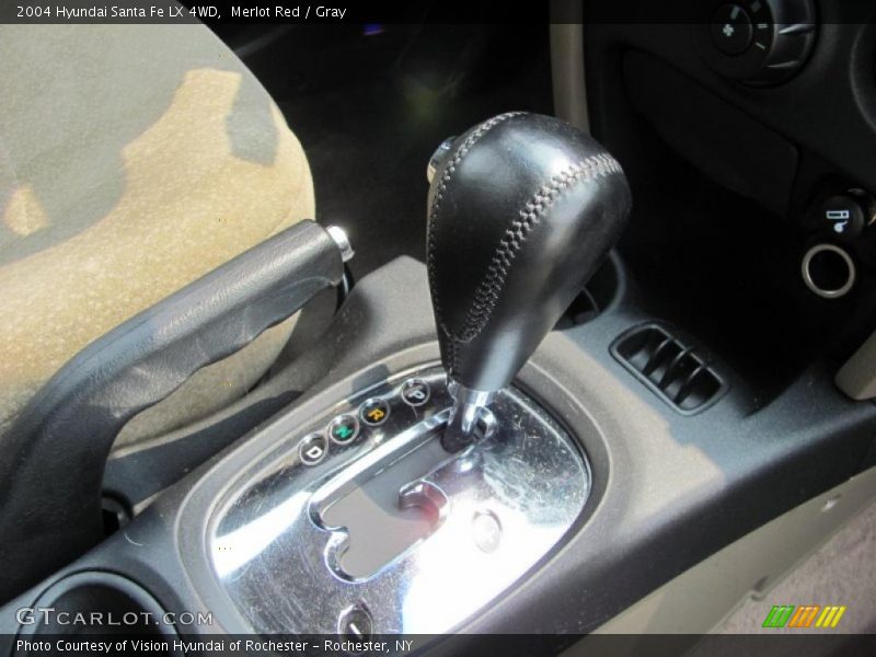 Merlot Red / Gray 2004 Hyundai Santa Fe LX 4WD