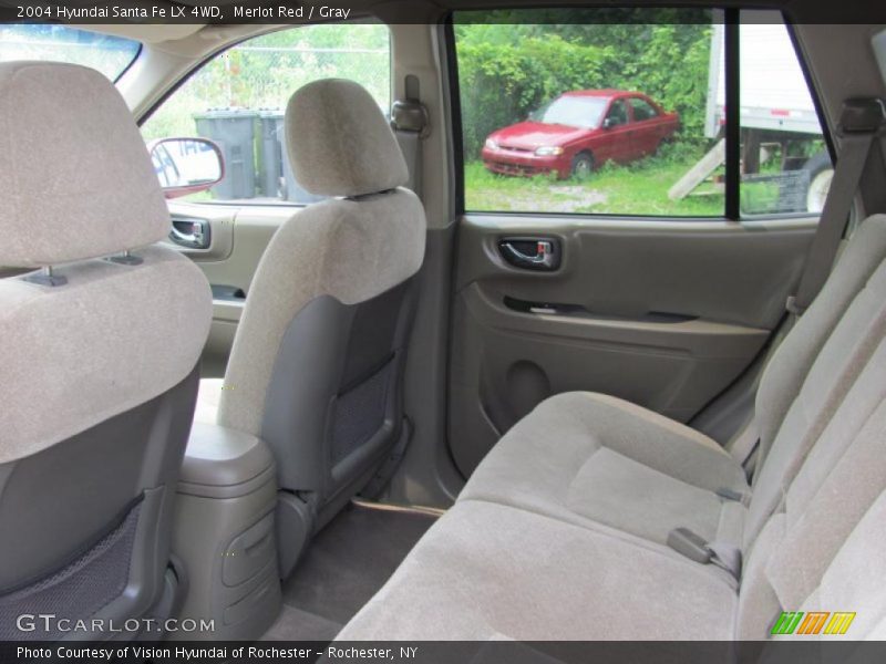 Merlot Red / Gray 2004 Hyundai Santa Fe LX 4WD