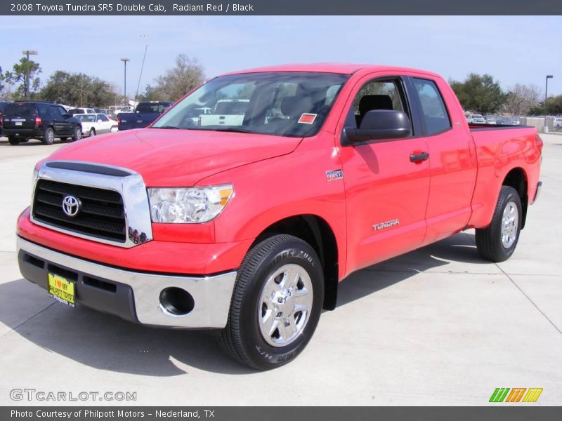 Radiant Red / Black 2008 Toyota Tundra SR5 Double Cab