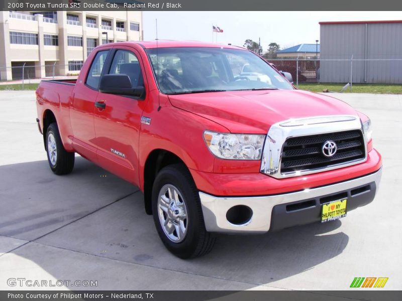 Radiant Red / Black 2008 Toyota Tundra SR5 Double Cab