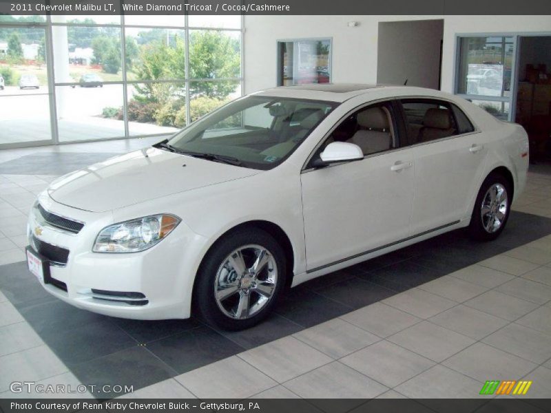 White Diamond Tricoat / Cocoa/Cashmere 2011 Chevrolet Malibu LT