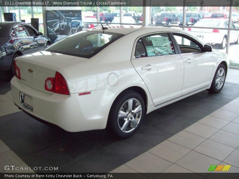 White Diamond Tricoat / Cocoa/Cashmere 2011 Chevrolet Malibu LT