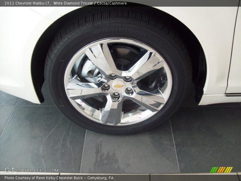 White Diamond Tricoat / Cocoa/Cashmere 2011 Chevrolet Malibu LT