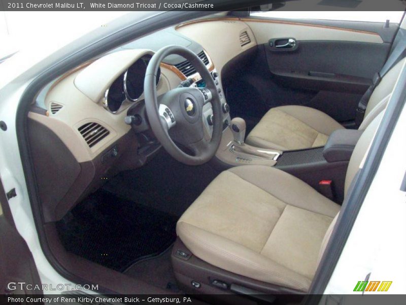White Diamond Tricoat / Cocoa/Cashmere 2011 Chevrolet Malibu LT