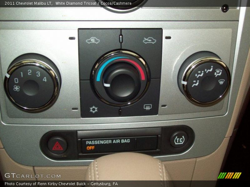 White Diamond Tricoat / Cocoa/Cashmere 2011 Chevrolet Malibu LT