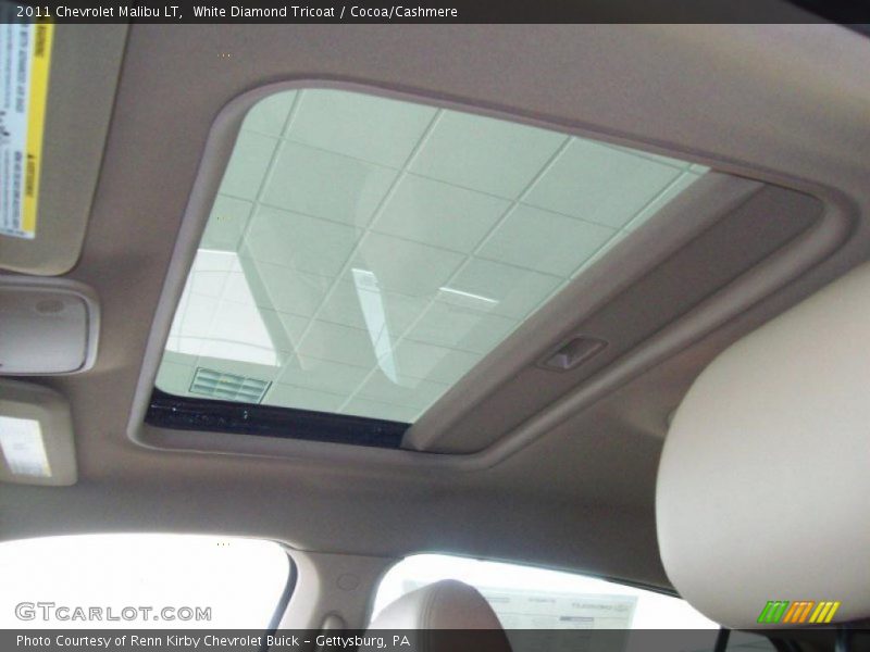 White Diamond Tricoat / Cocoa/Cashmere 2011 Chevrolet Malibu LT