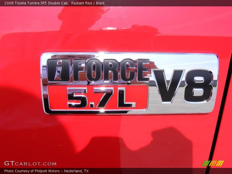 Radiant Red / Black 2008 Toyota Tundra SR5 Double Cab