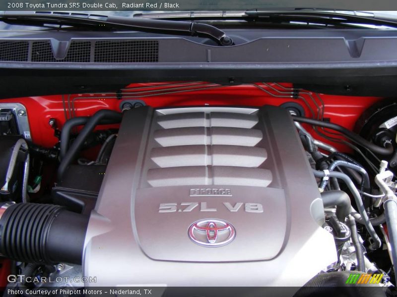 Radiant Red / Black 2008 Toyota Tundra SR5 Double Cab