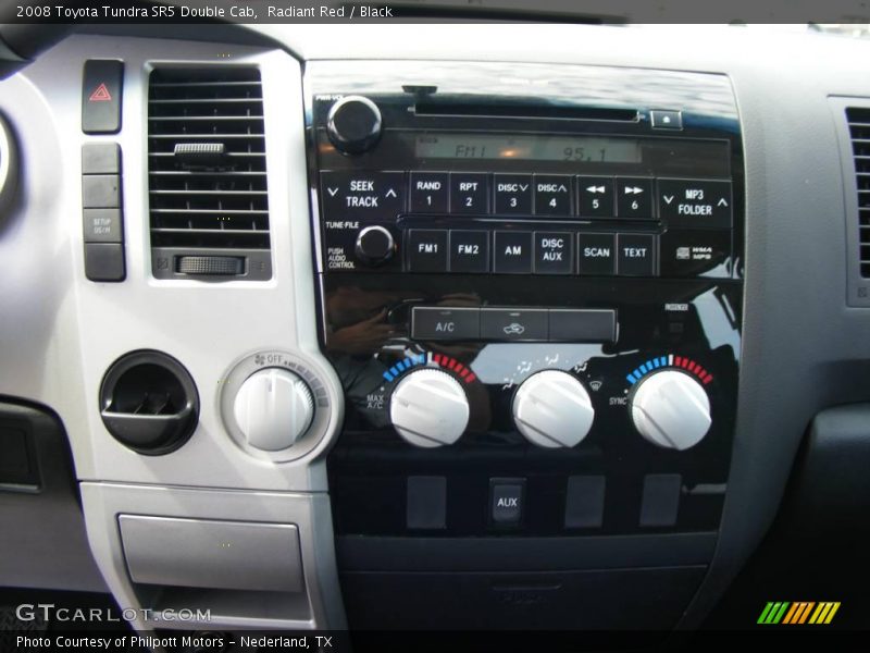 Radiant Red / Black 2008 Toyota Tundra SR5 Double Cab