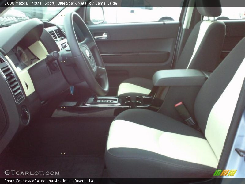 Blue Spark Metallic / Camel Beige 2008 Mazda Tribute i Sport