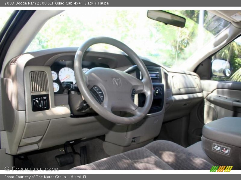 Black / Taupe 2003 Dodge Ram 2500 SLT Quad Cab 4x4