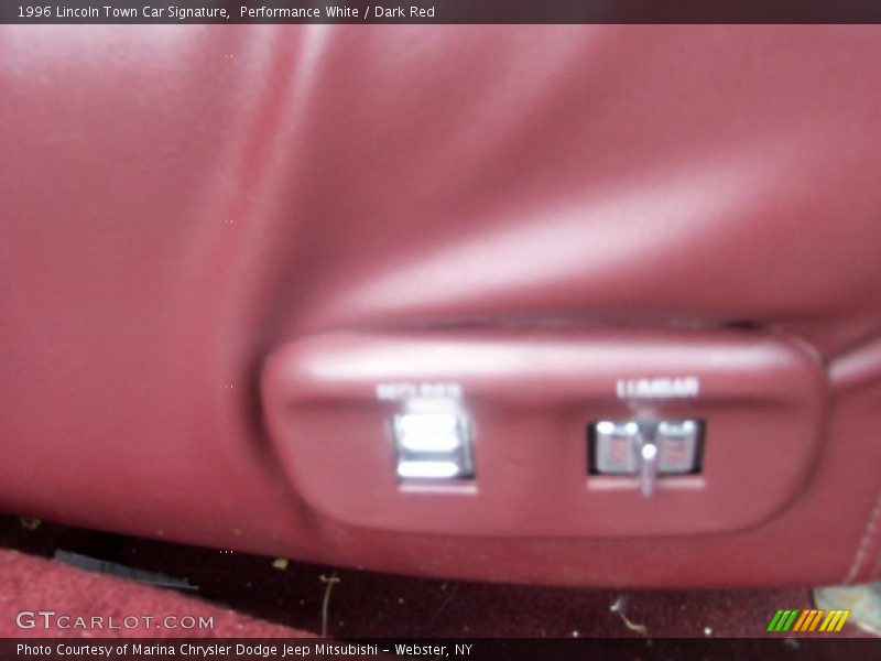 Performance White / Dark Red 1996 Lincoln Town Car Signature