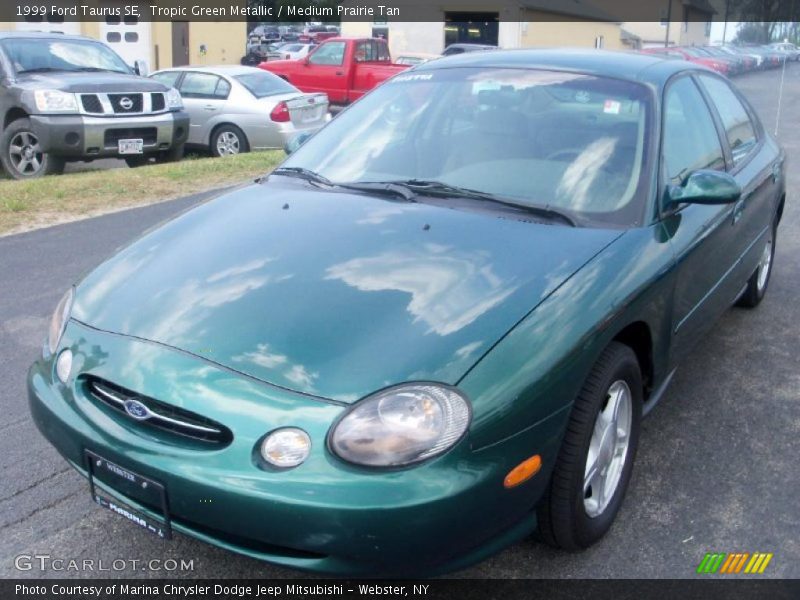 Tropic Green Metallic / Medium Prairie Tan 1999 Ford Taurus SE