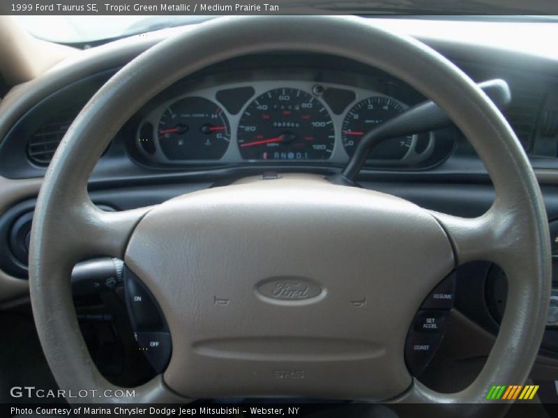 Tropic Green Metallic / Medium Prairie Tan 1999 Ford Taurus SE