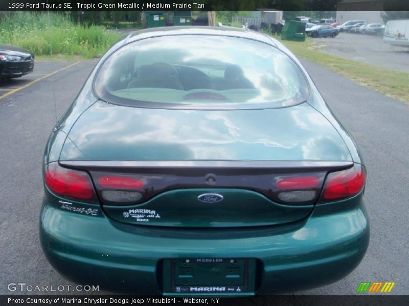 Tropic Green Metallic / Medium Prairie Tan 1999 Ford Taurus SE
