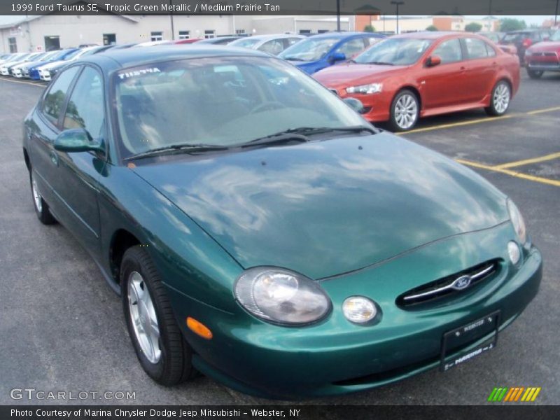 Tropic Green Metallic / Medium Prairie Tan 1999 Ford Taurus SE