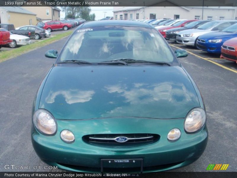 Tropic Green Metallic / Medium Prairie Tan 1999 Ford Taurus SE