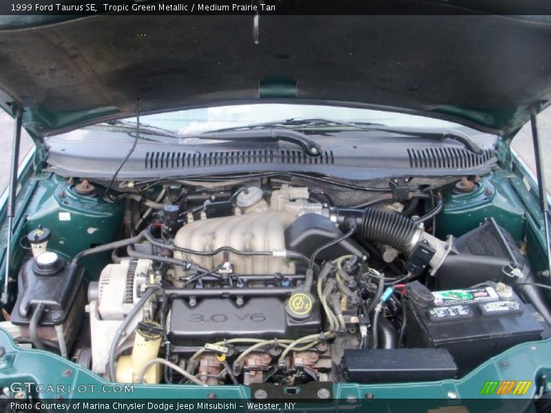 Tropic Green Metallic / Medium Prairie Tan 1999 Ford Taurus SE