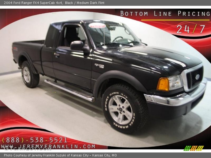 Black / Medium Dark Flint 2004 Ford Ranger FX4 SuperCab 4x4