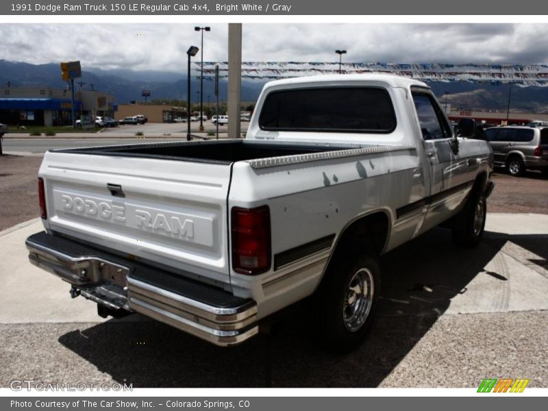 Bright White / Gray 1991 Dodge Ram Truck 150 LE Regular Cab 4x4
