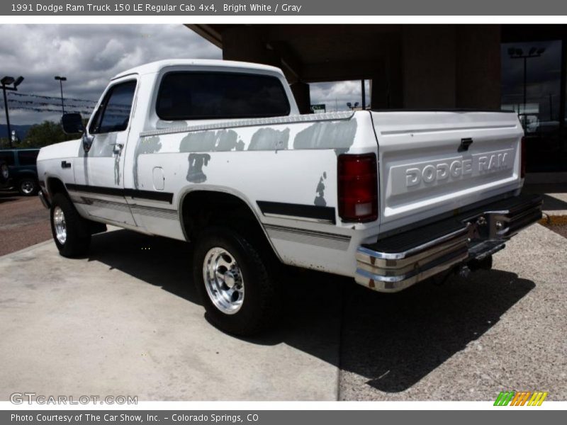 Bright White / Gray 1991 Dodge Ram Truck 150 LE Regular Cab 4x4