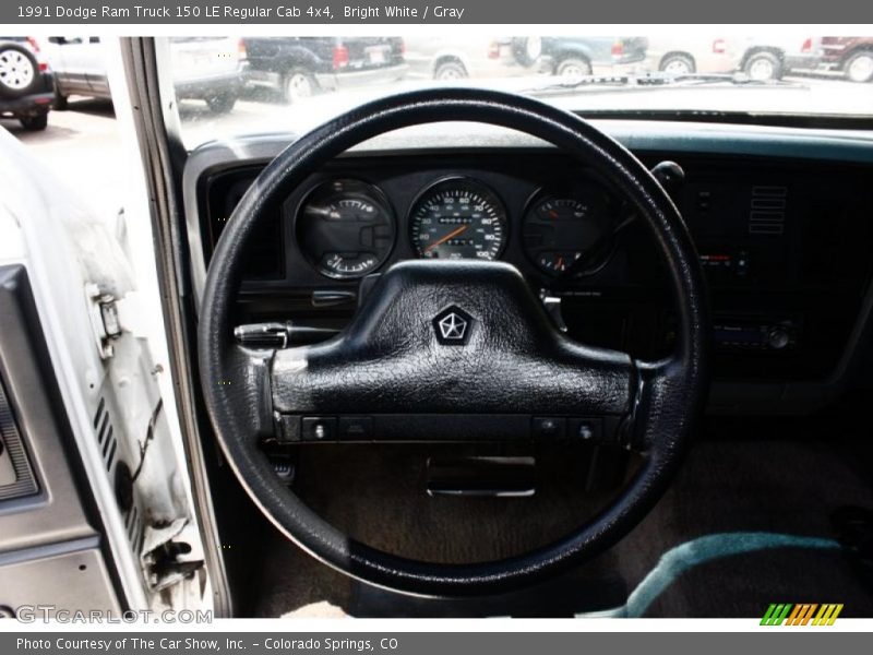 Bright White / Gray 1991 Dodge Ram Truck 150 LE Regular Cab 4x4