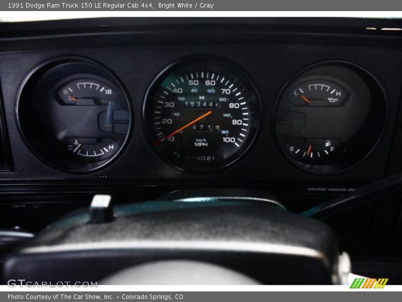 Bright White / Gray 1991 Dodge Ram Truck 150 LE Regular Cab 4x4