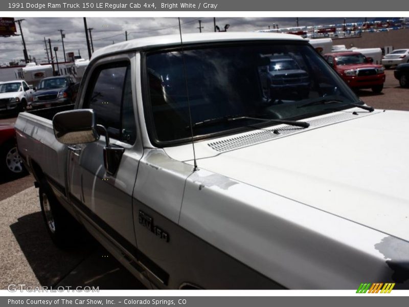 Bright White / Gray 1991 Dodge Ram Truck 150 LE Regular Cab 4x4