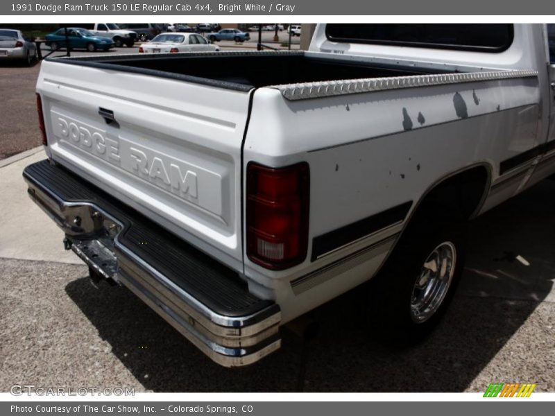Bright White / Gray 1991 Dodge Ram Truck 150 LE Regular Cab 4x4