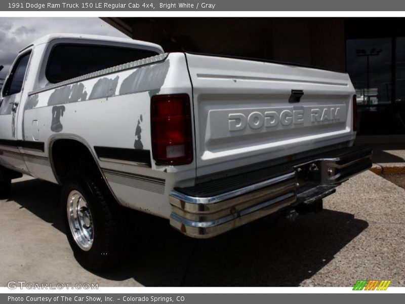Bright White / Gray 1991 Dodge Ram Truck 150 LE Regular Cab 4x4