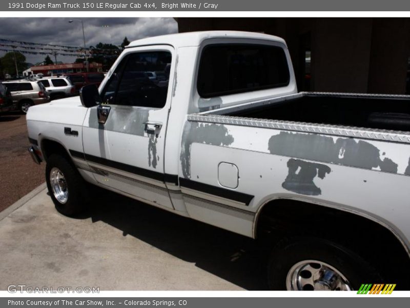 Bright White / Gray 1991 Dodge Ram Truck 150 LE Regular Cab 4x4