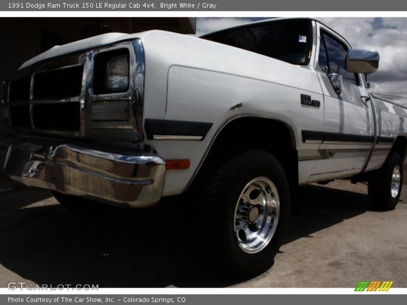 Bright White / Gray 1991 Dodge Ram Truck 150 LE Regular Cab 4x4