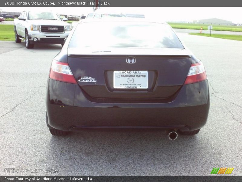 Nighthawk Black Pearl / Black 2008 Honda Civic EX Coupe