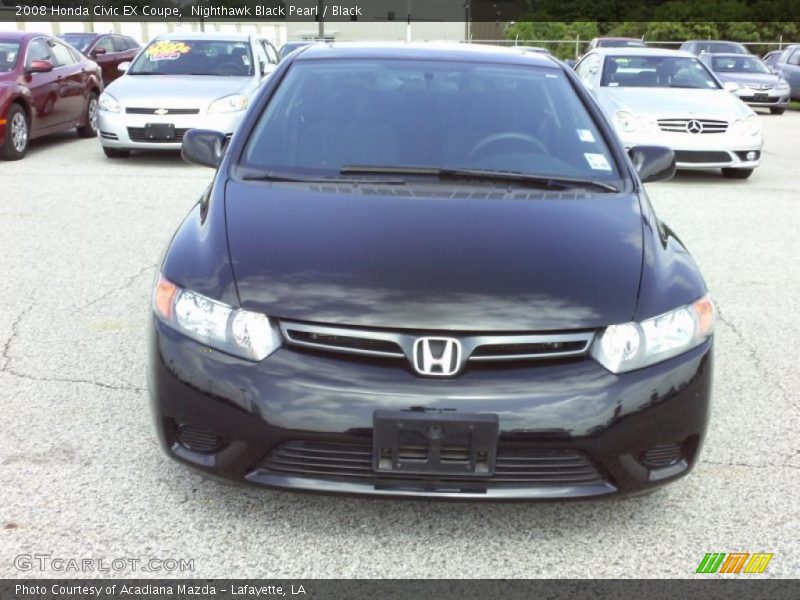Nighthawk Black Pearl / Black 2008 Honda Civic EX Coupe