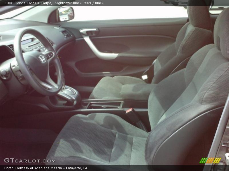 Nighthawk Black Pearl / Black 2008 Honda Civic EX Coupe