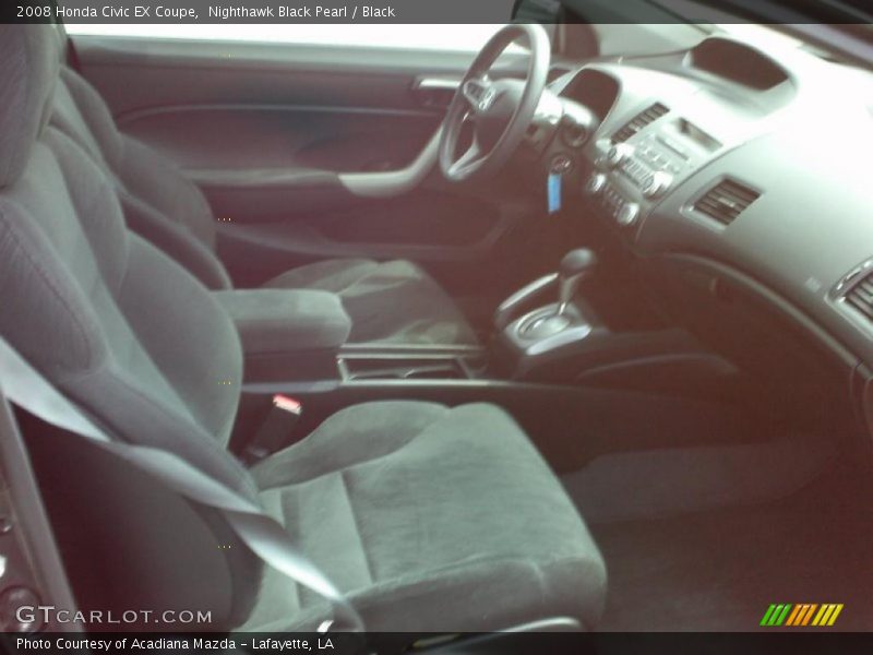 Nighthawk Black Pearl / Black 2008 Honda Civic EX Coupe