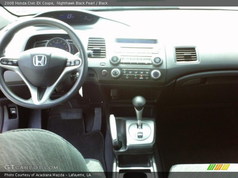 Nighthawk Black Pearl / Black 2008 Honda Civic EX Coupe