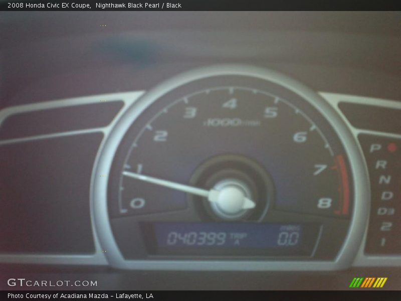 Nighthawk Black Pearl / Black 2008 Honda Civic EX Coupe