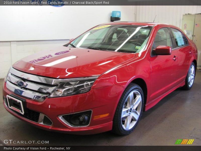Red Candy Metallic / Charcoal Black/Sport Red 2010 Ford Fusion Sport