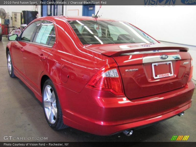 Red Candy Metallic / Charcoal Black/Sport Red 2010 Ford Fusion Sport