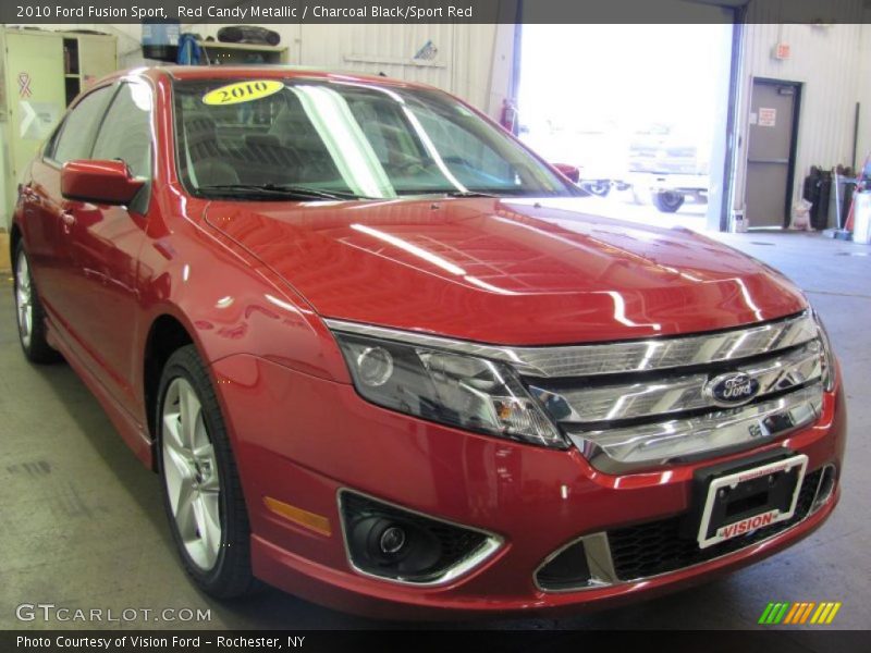Red Candy Metallic / Charcoal Black/Sport Red 2010 Ford Fusion Sport