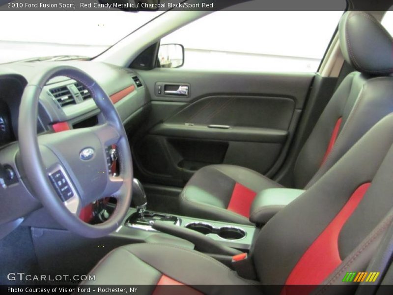 Red Candy Metallic / Charcoal Black/Sport Red 2010 Ford Fusion Sport