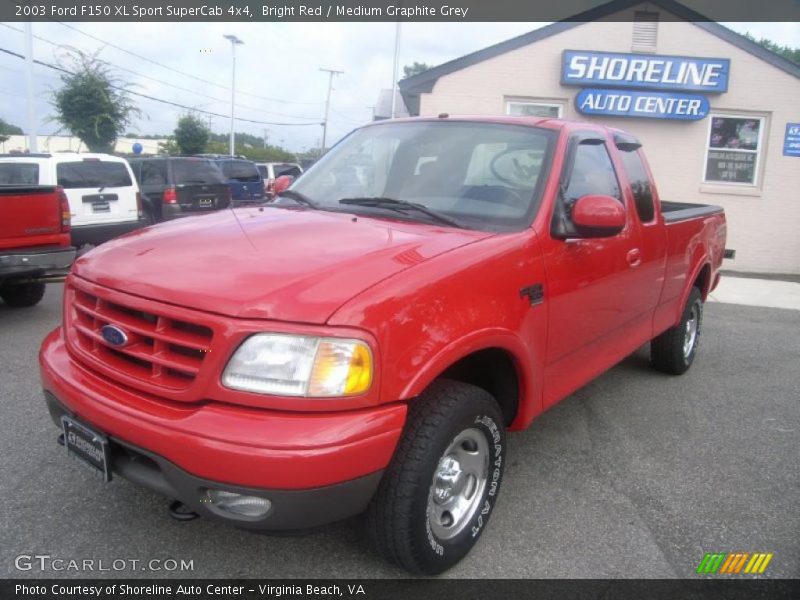 Bright Red / Medium Graphite Grey 2003 Ford F150 XL Sport SuperCab 4x4