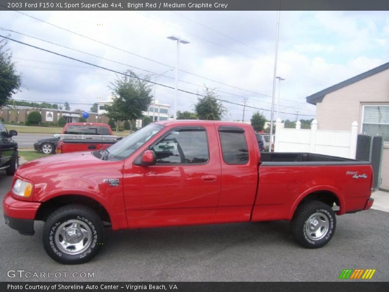 Bright Red / Medium Graphite Grey 2003 Ford F150 XL Sport SuperCab 4x4