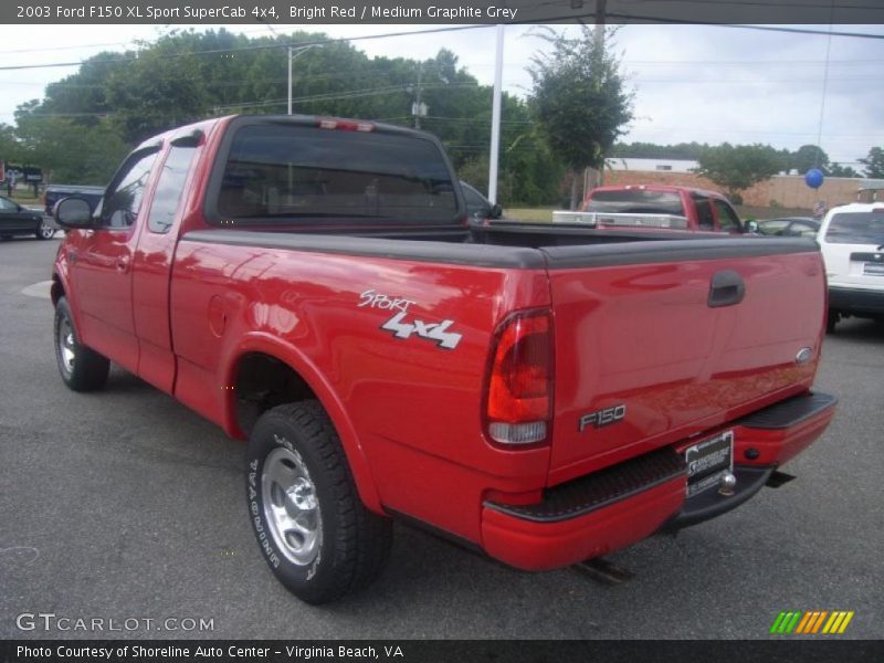Bright Red / Medium Graphite Grey 2003 Ford F150 XL Sport SuperCab 4x4