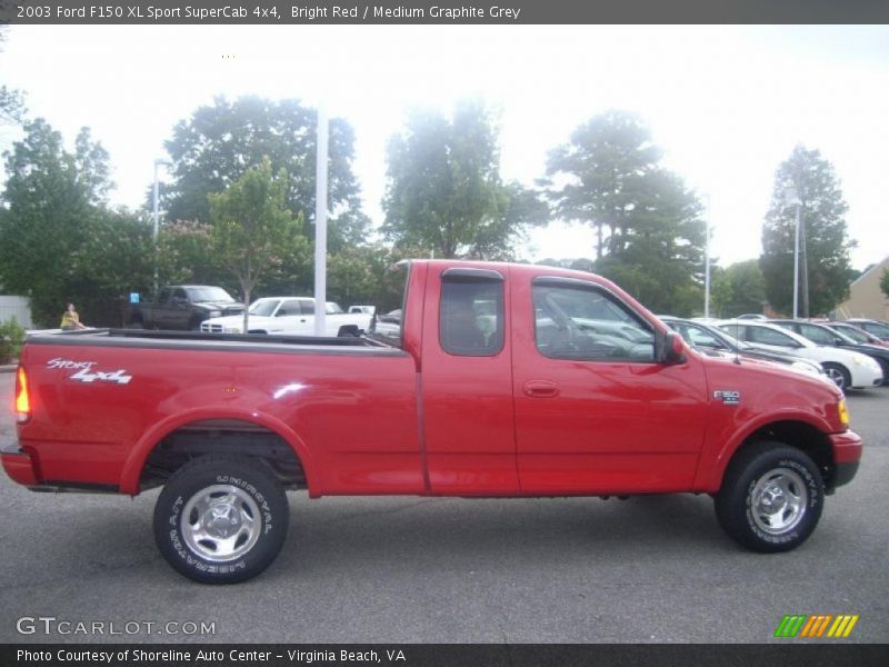 Bright Red / Medium Graphite Grey 2003 Ford F150 XL Sport SuperCab 4x4