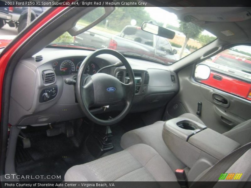 Bright Red / Medium Graphite Grey 2003 Ford F150 XL Sport SuperCab 4x4